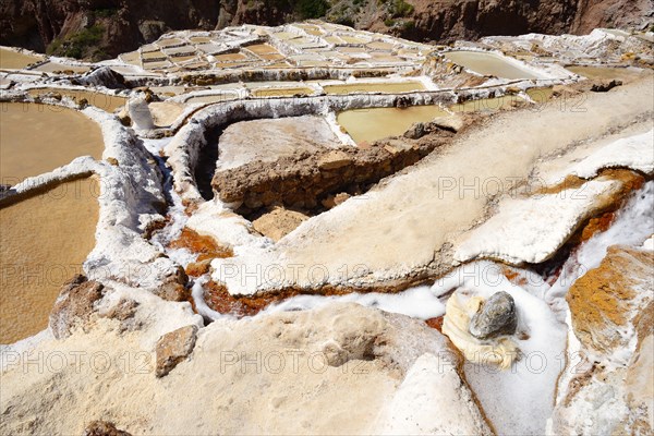 Terraces for salt extraction