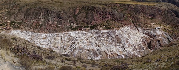 Terraces for salt extraction at night