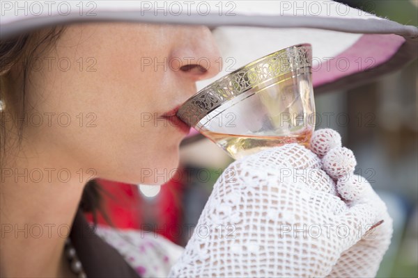 Pretty 1920s dressed girl with hat