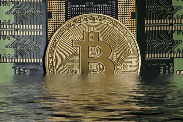 Cryptocurrency Bitcoin half under water