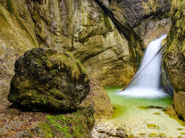 Rocks and waterfall in the Almbachklamm