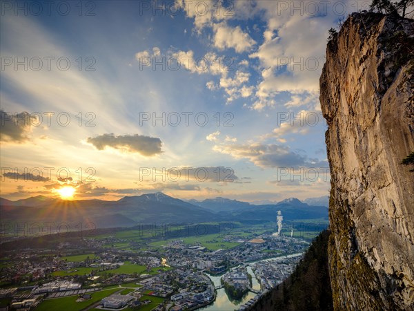 Sunrise over the Salzach valley