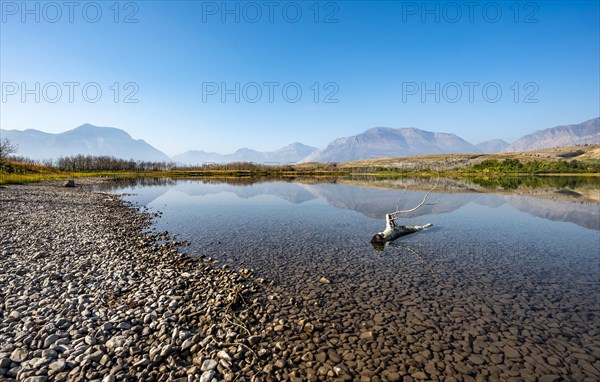 Mountains reflected in the lake