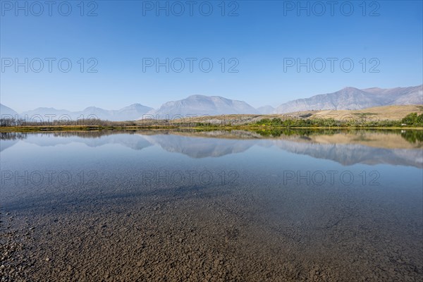 Mountains reflected in the lake