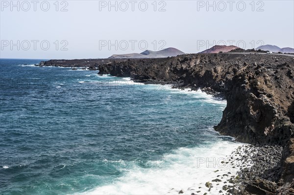 Los Hervideros lava rock coastline