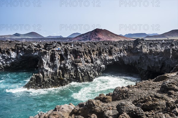 Los Hervideros lava rock coastline