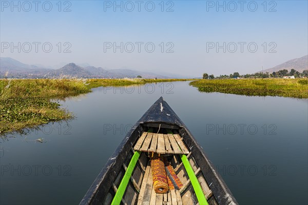 Boat on the southern part of Inle lake