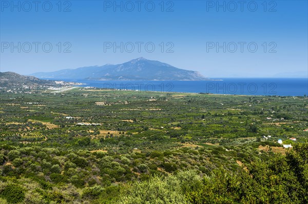 Overlook over southern Samos and the turkish coast