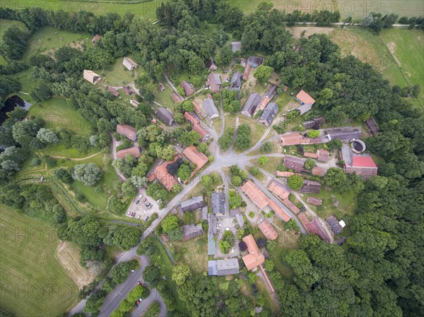 The Rundlingsdorf Luebeln (drone photo) is one of the 19 Rundlings villages that have applied to become a UNESCO World Heritage Site. Luebeln