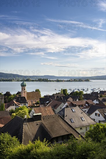 View of the Lake Constance municipality Allensbach at Lake Constance