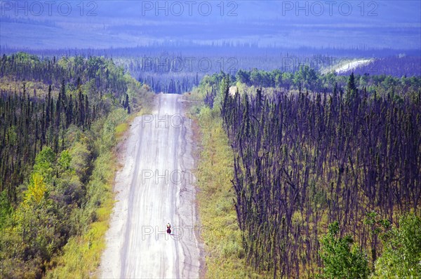 Cyclist on track