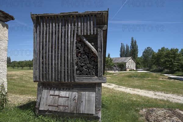 Wooden box for storing firewood