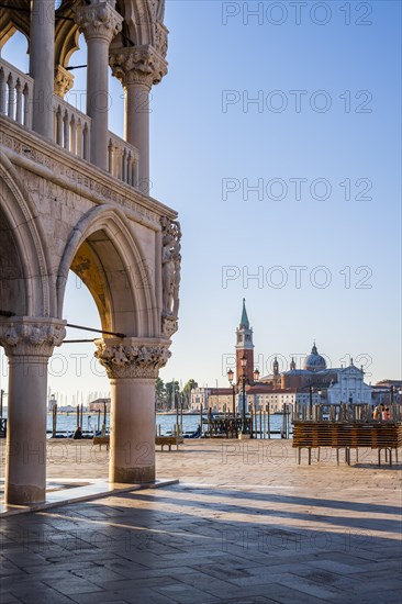 Doge's Palace and Isola di San Giorgio Maggiore with Church of San Giorgio Maggiore