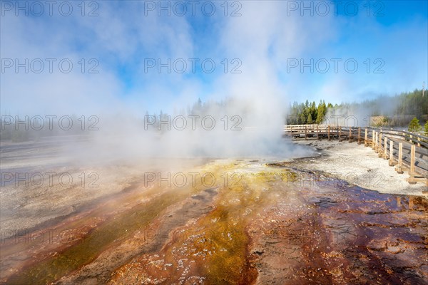 Orange and red mineral deposits