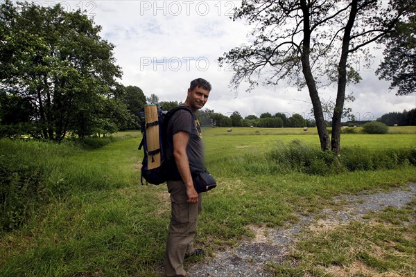 Man with backpack