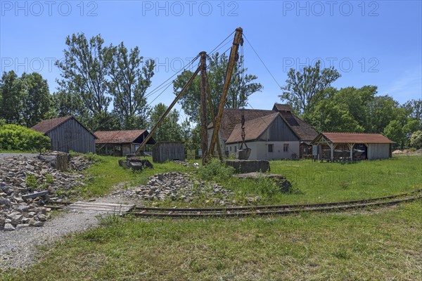 Natural stone quarry at the end of the 19th century