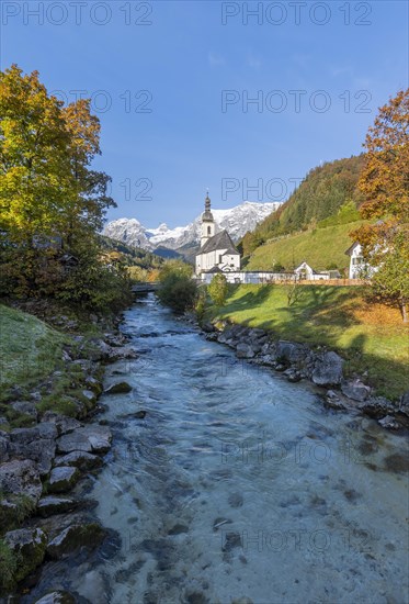 Parish church St. Sebastian with Ramsauer Ache