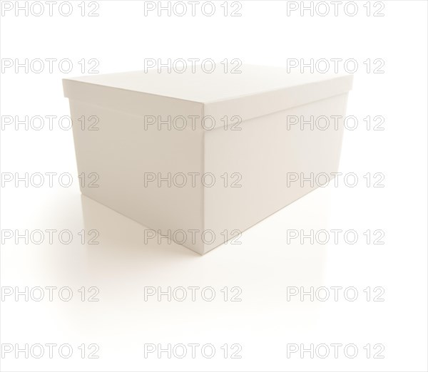 White box with lid isolated on a white background