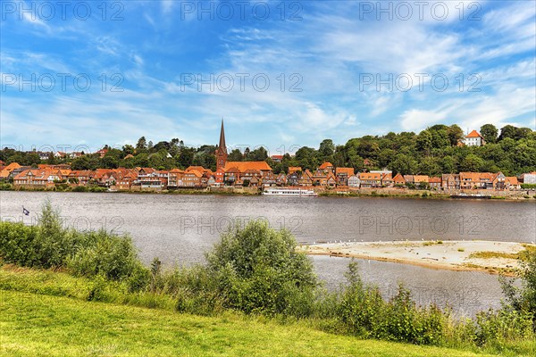 View of Lauenburg and the Elbe