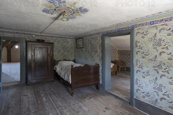 Sleeping chambers in a historic farmhouse