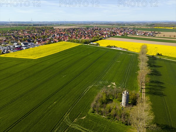 Drone image of Oberg with Bismarck Tower