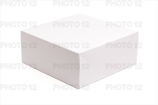 Blank white box isolated on a white background ready for your own graphics