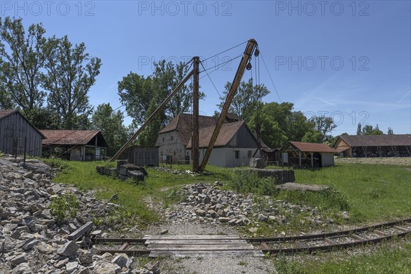 Natural stone quarry at the end of the 19th century