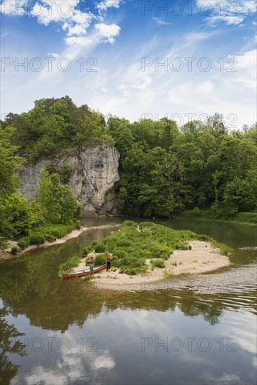 Paddler at the Amalienfelsen