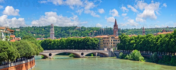 River Adige with Ponte della Vittoria