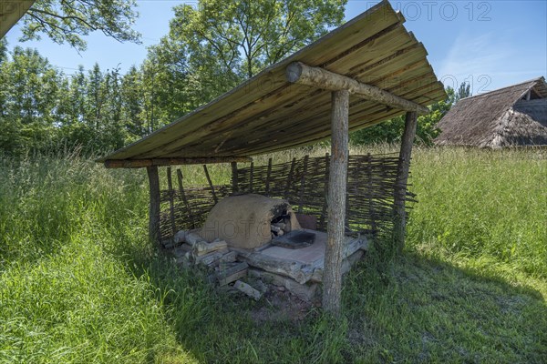 Historic outdoor clay oven