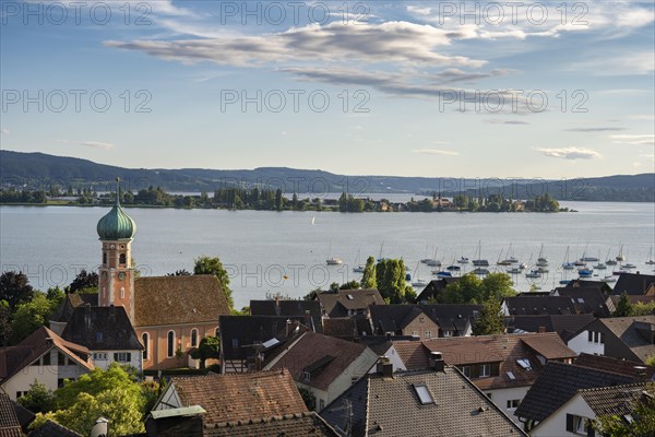 View of the Lake Constance municipality Allensbach at Lake Constance