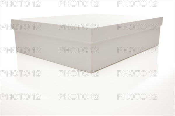 White box with lid isolated on a white background