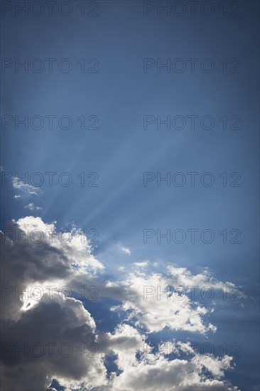 Beautiful dramatic storm clouds with silver lining and light rays with room for your own text or graphics