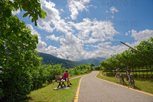 Rest on the Adige Cycle Path