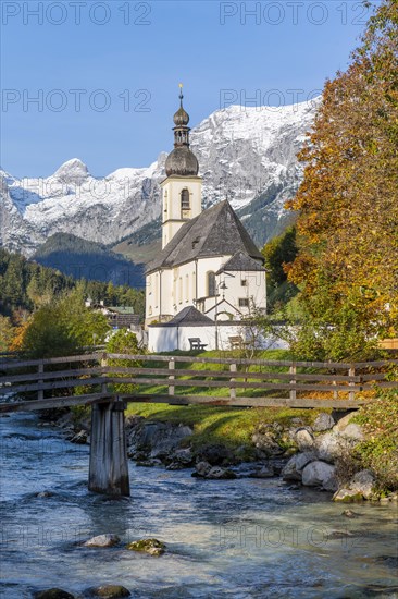 Parish church St. Sebastian with Ramsauer Ache