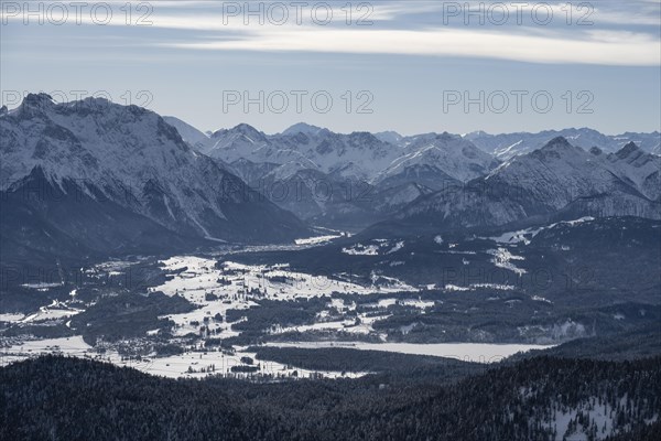 View of the village Kruen from the summit of the Simetsberg