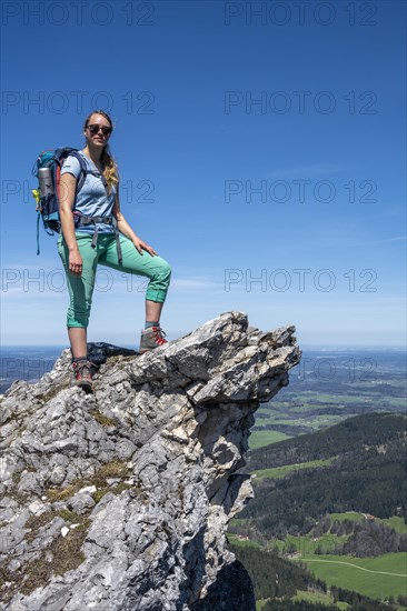 Hiker on the summit of Breitenstein