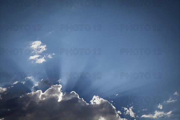 Beautiful dramatic storm clouds with silver lining and light rays with room for your own text or graphics