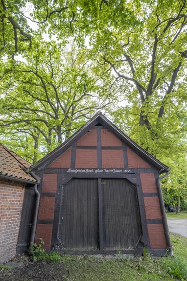 Fire engine house in the round village Satemin