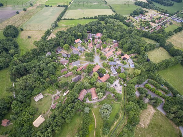 The Rundlingsdorf Luebeln (drone photo) is one of the 19 Rundlings villages that have applied to become a UNESCO World Heritage Site. Luebeln