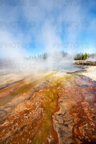 Orange and red mineral deposits