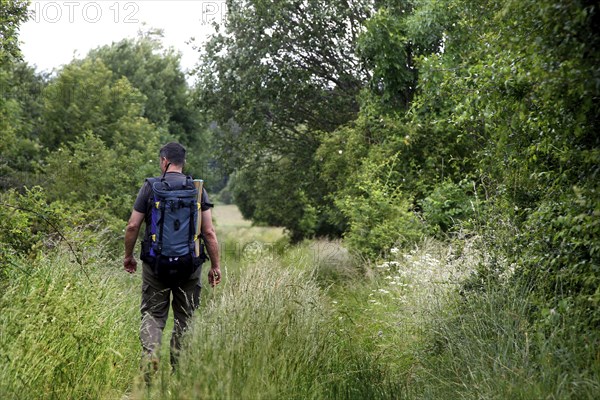 Man with backpack