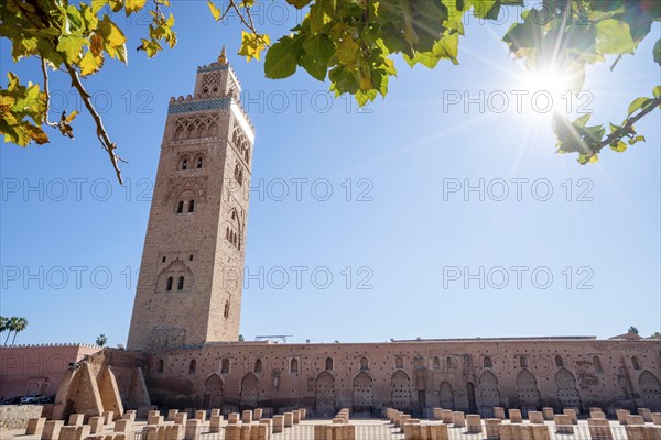 Koutoubia mosque from 12th century in old town of Marrakech