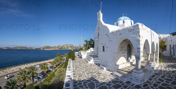 Blue and White Greek Orthodox Church Agios Nikolaos