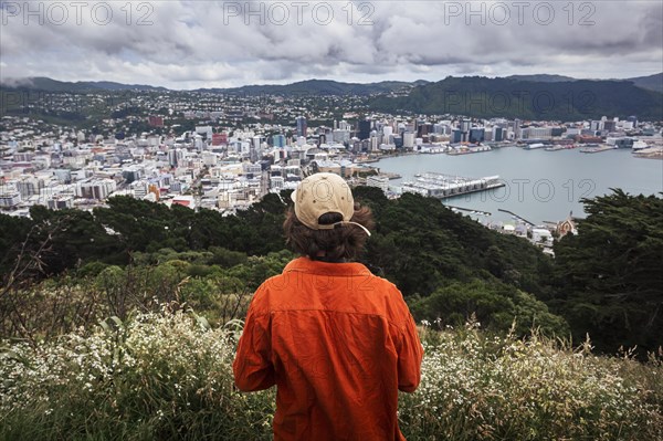 Guy infront of Wellington City