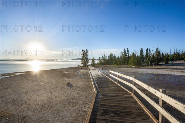 Boardwalk at the West Thumb of Yellowstone Lake