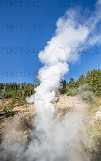 Steaming thermal spring