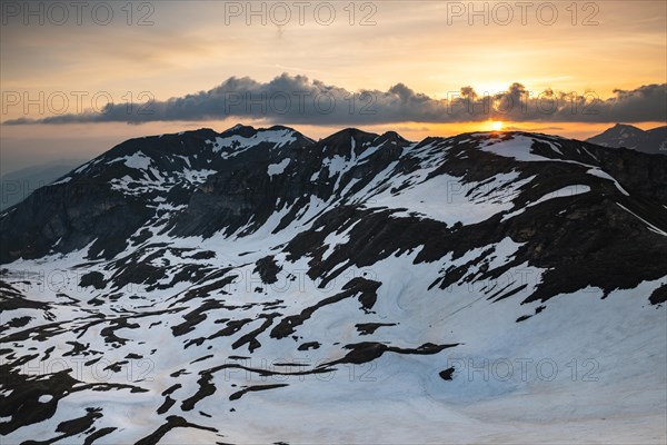 View from the Edelweissspitze at sunrise