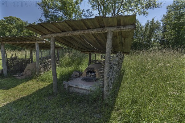 Historic outdoor clay oven