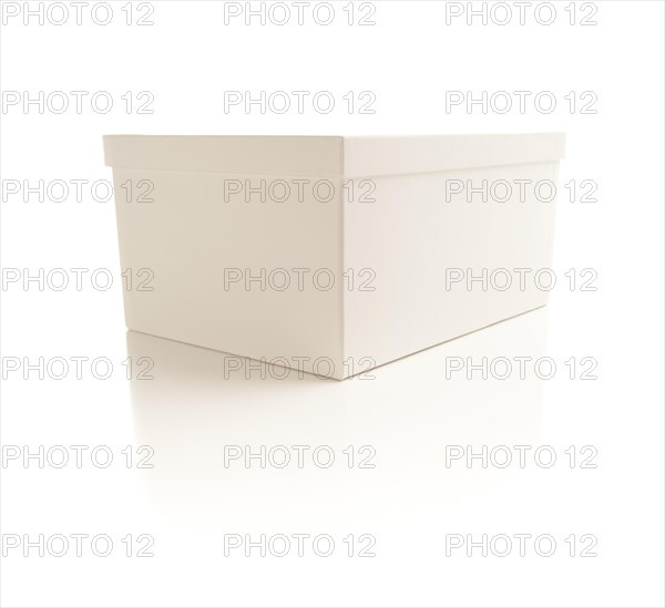 White box with lid isolated on a white background